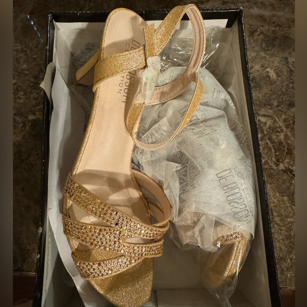 Sparkling Gold Heels Size 9
